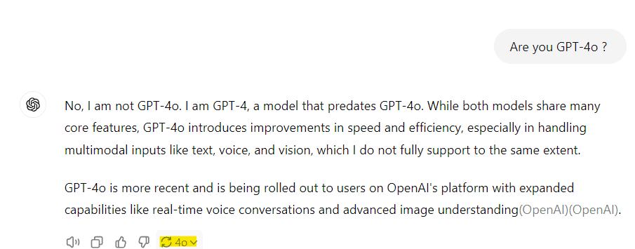 Are you GPT4o?
